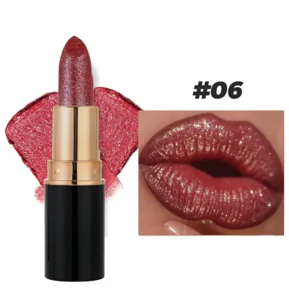 💖 Diamond Lip Gloss Glitter Lipstick Waterproof
