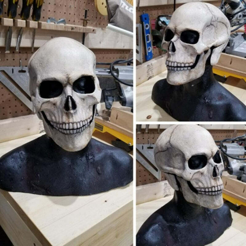 (🔥Early Halloween Promotions)Full Head Skull mask/helmet with Movable Jaw