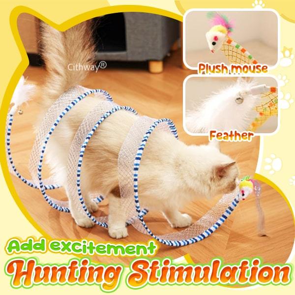😻✨ Self-play Cat Hunting Spiral Tunnel Toy