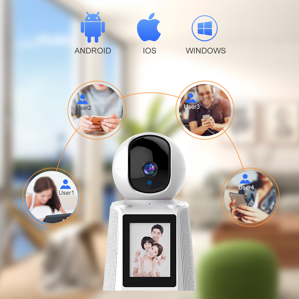 2025 New 2MP Baby Monitor Video Calling Smart Wifi Camera with Two Way Audio Indoor Auto Tracking Wireless PTZ Cameras