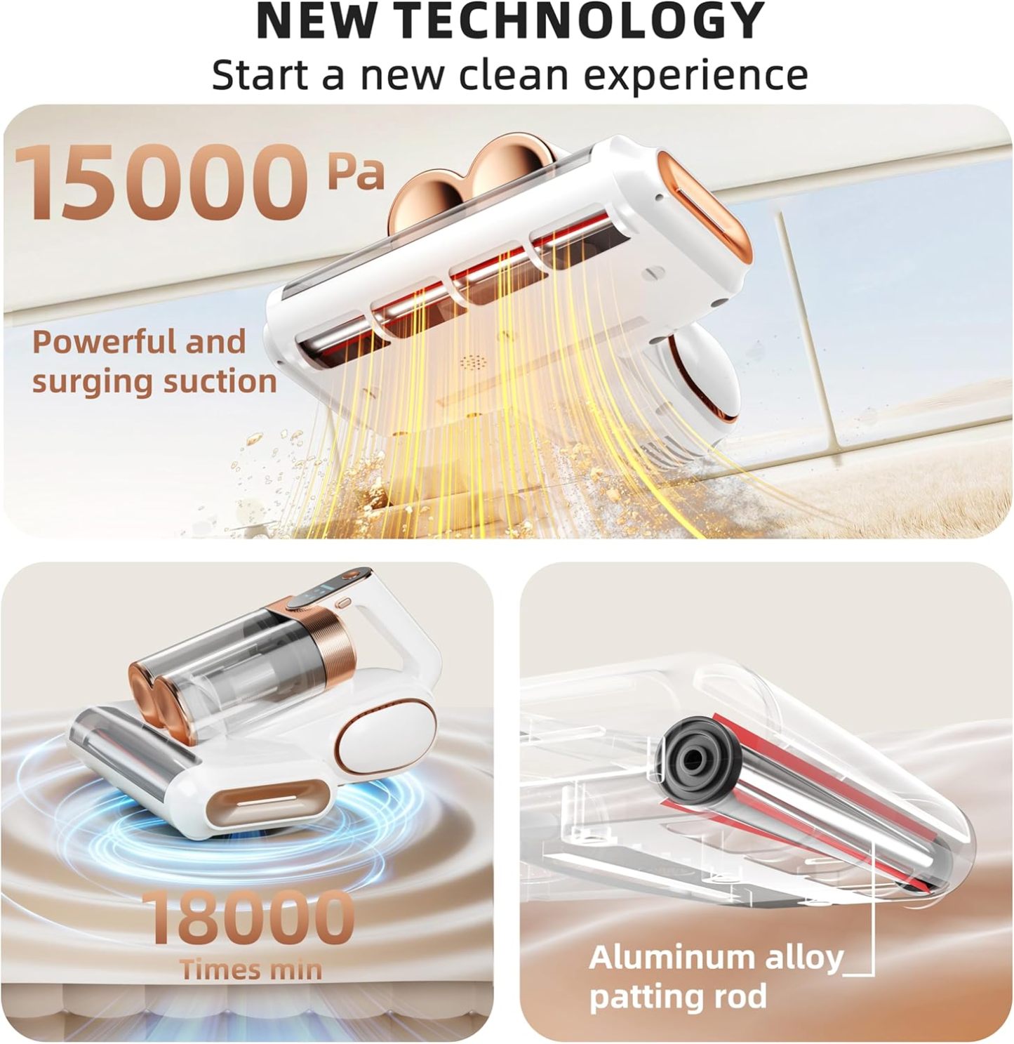 Mattress Vacuum Cleaner UV Sanitizing | Bed Vacuum Cleaner for Dust Mites