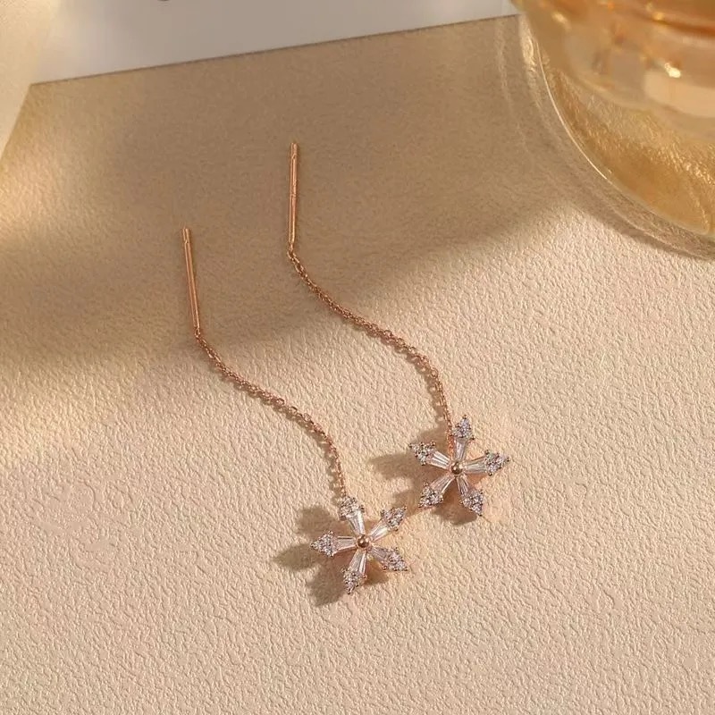 🎄Shiny Diamond Flower Earrings🌸