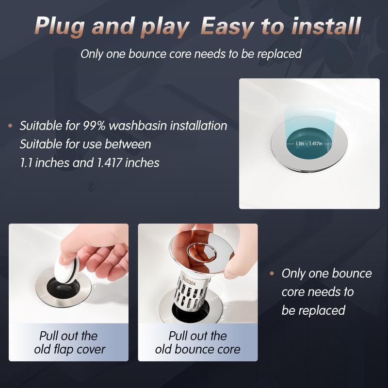 🔥LAST DAY SALE 49% OFF - 🚿Universal Stainless Steel Drain Strainer 🔥