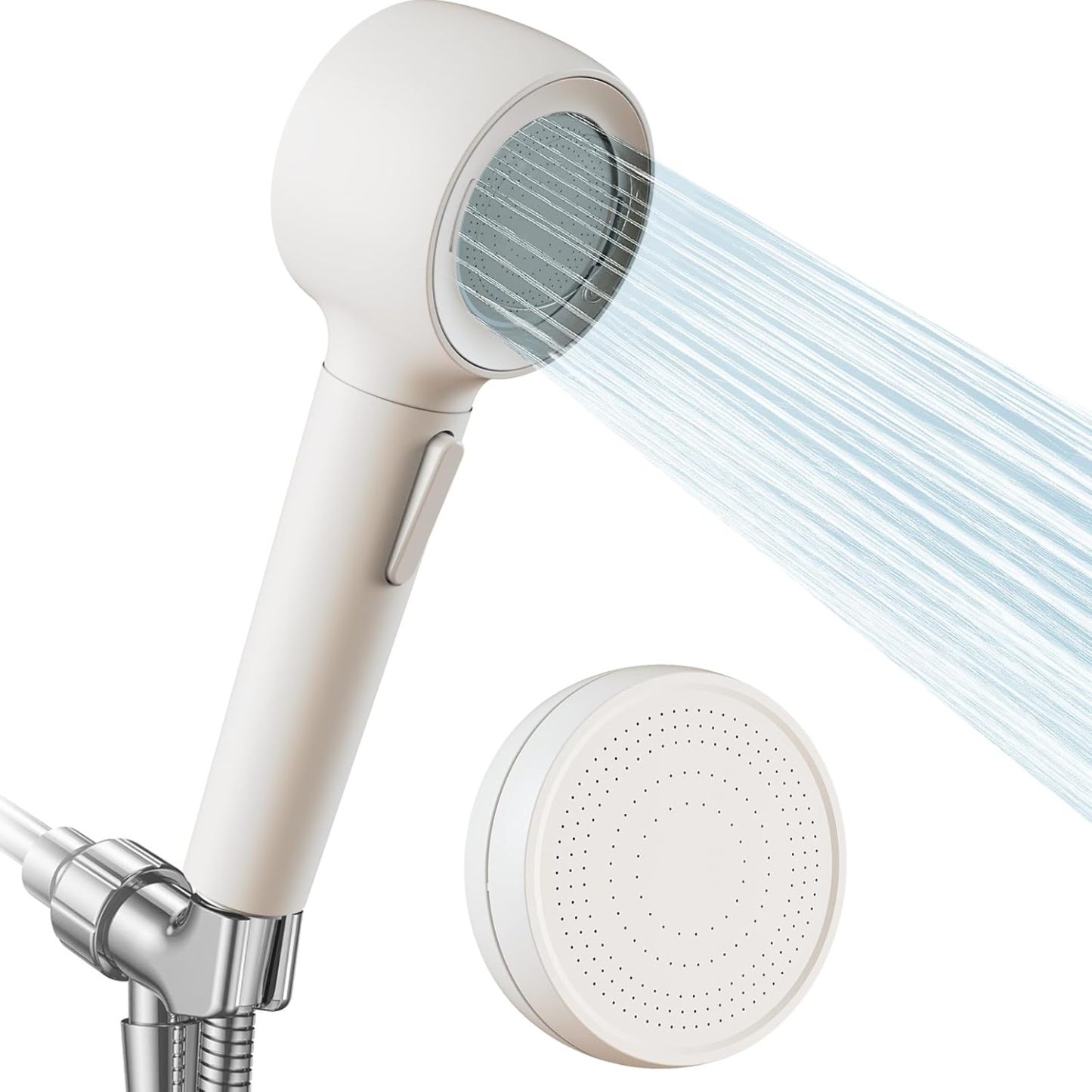 Shower Head with Handheld, High Pressure Shower Heads with 3 Modes, 360° Rotating Handheld Shower Head, Backwash Anti Clogging Showerhead with 2 Panels
