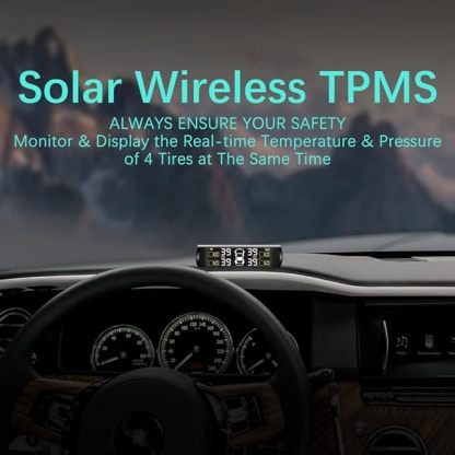 📟 Digital TPMS – Accurate Tire Pressure & Temperature Monitoring