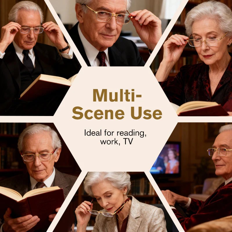 🔥🔥Foldable Anti-Blue Light Reading Glasses for 50+ | Free Storage Case Included👀