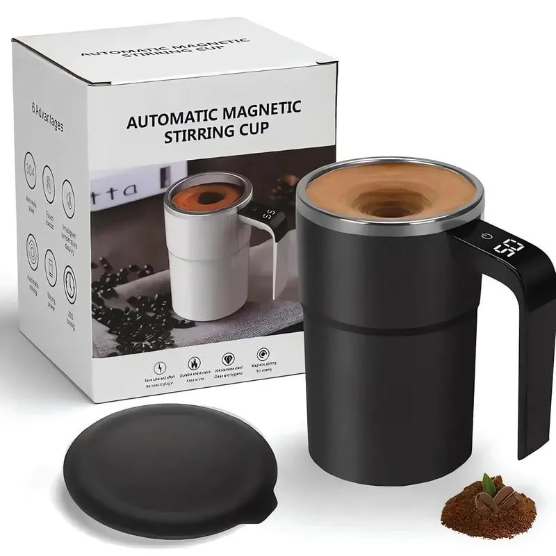 ☕ Automatic Stirring Electric Coffee Mug | 380ml Magnetic Rotating