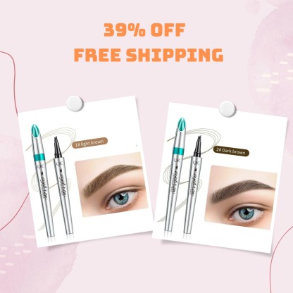 Hot Sale -59% OFF 3D Waterproof Microblading Eyebrow Pen 4 Fork Tip Tattoo Pencil