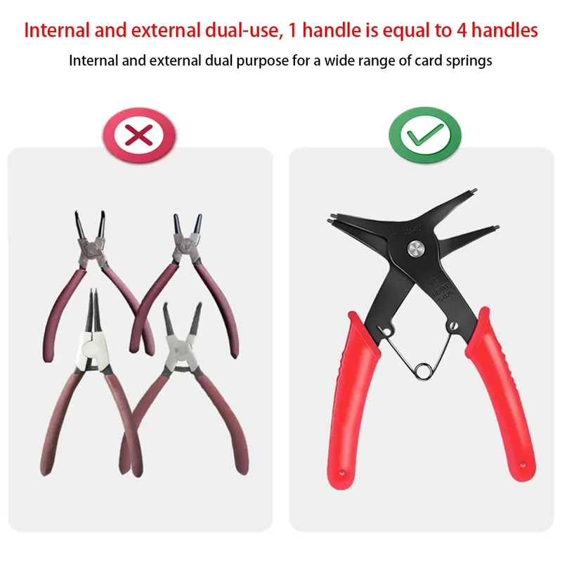 1PC Circlip Pliers Internal and External Circlip Pliers Retaining Ring Pliers Inner Card Outer Retaining Ring Car Repair Tools