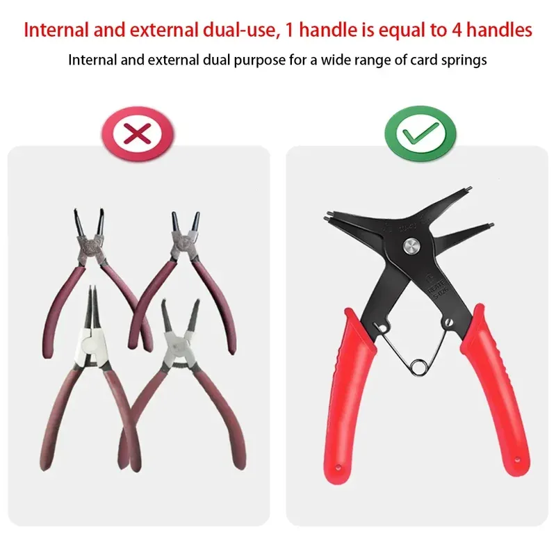 1PC Circlip Pliers Internal and External Circlip Pliers Retaining Ring Pliers Inner Card Outer Retaining Ring Car Repair Tools