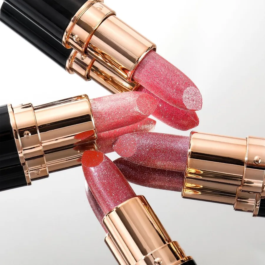 💖 Diamond Lip Gloss Glitter Lipstick Waterproof