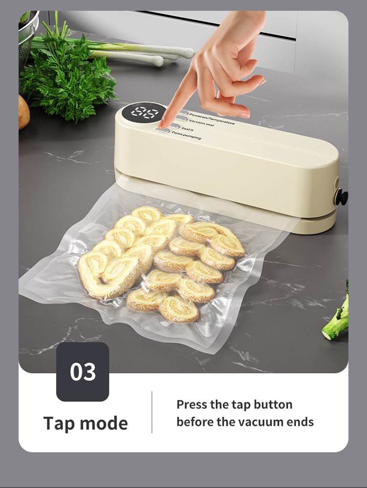 🥗 Keep Your Food Fresh – 49% OFF – ✨Mini Wireless Vacuum Sealer
