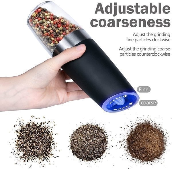 🌲Christmas Sale 49% OFF - Automatic Electric Gravity Induction Salt & Pepper Grinder - BUY 2 GET FREE SHIPPING