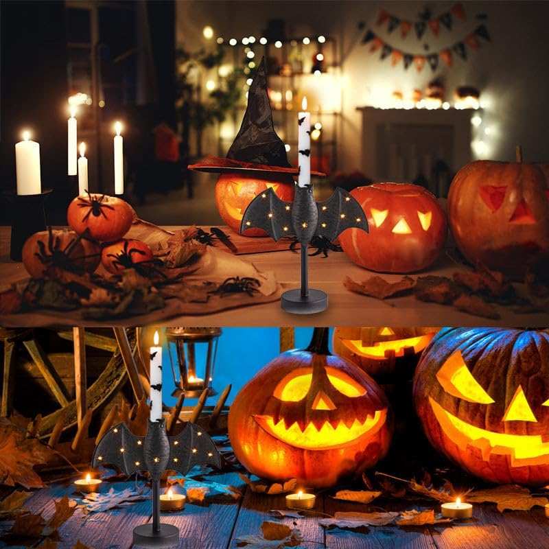Bat-Shaped Candlestick Set