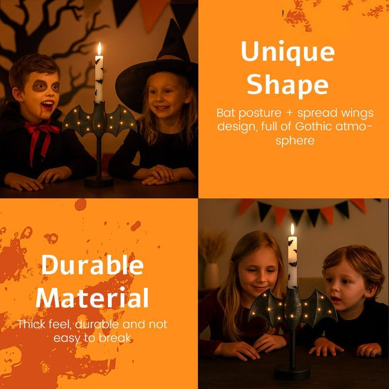 Bat-Shaped Candlestick Set