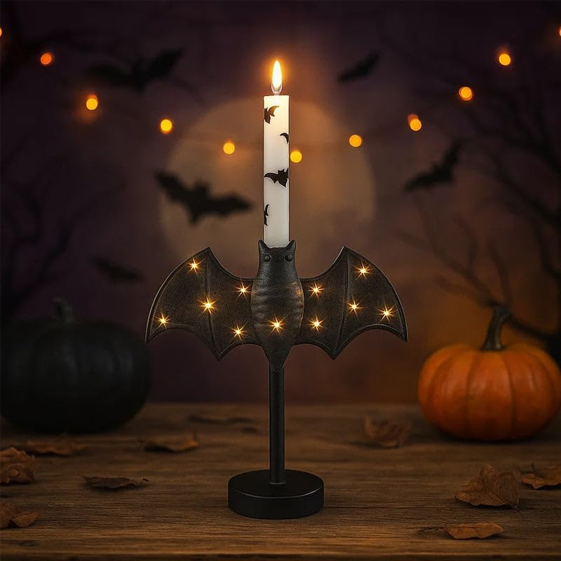 Bat-Shaped Candlestick Set