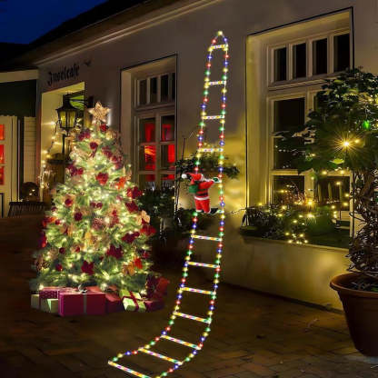 Christmas Santa Climbing Stairs Light