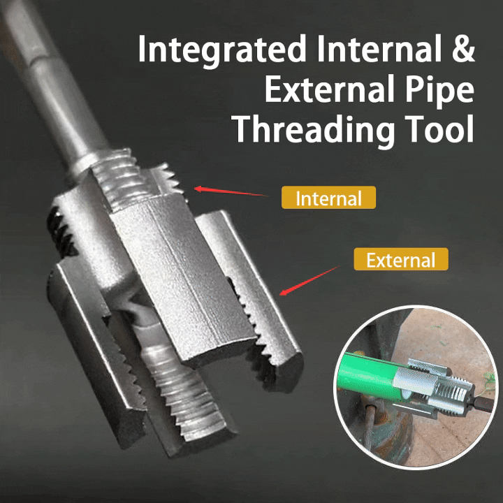 🧰Integrated Internal & External Pipe Threading Tool