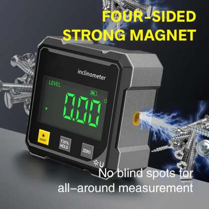 4-Side Magnetic Digital Angle Gauge with Laser 🔥📐 — Precise & Hands-Free Measurement 🧲✨