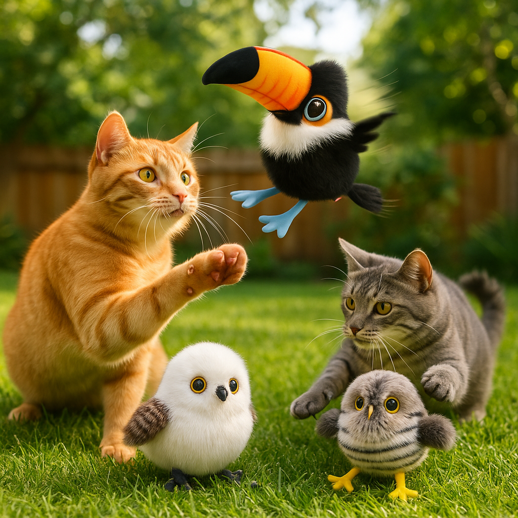 Fluttering and Chirping Bird Cat Toy