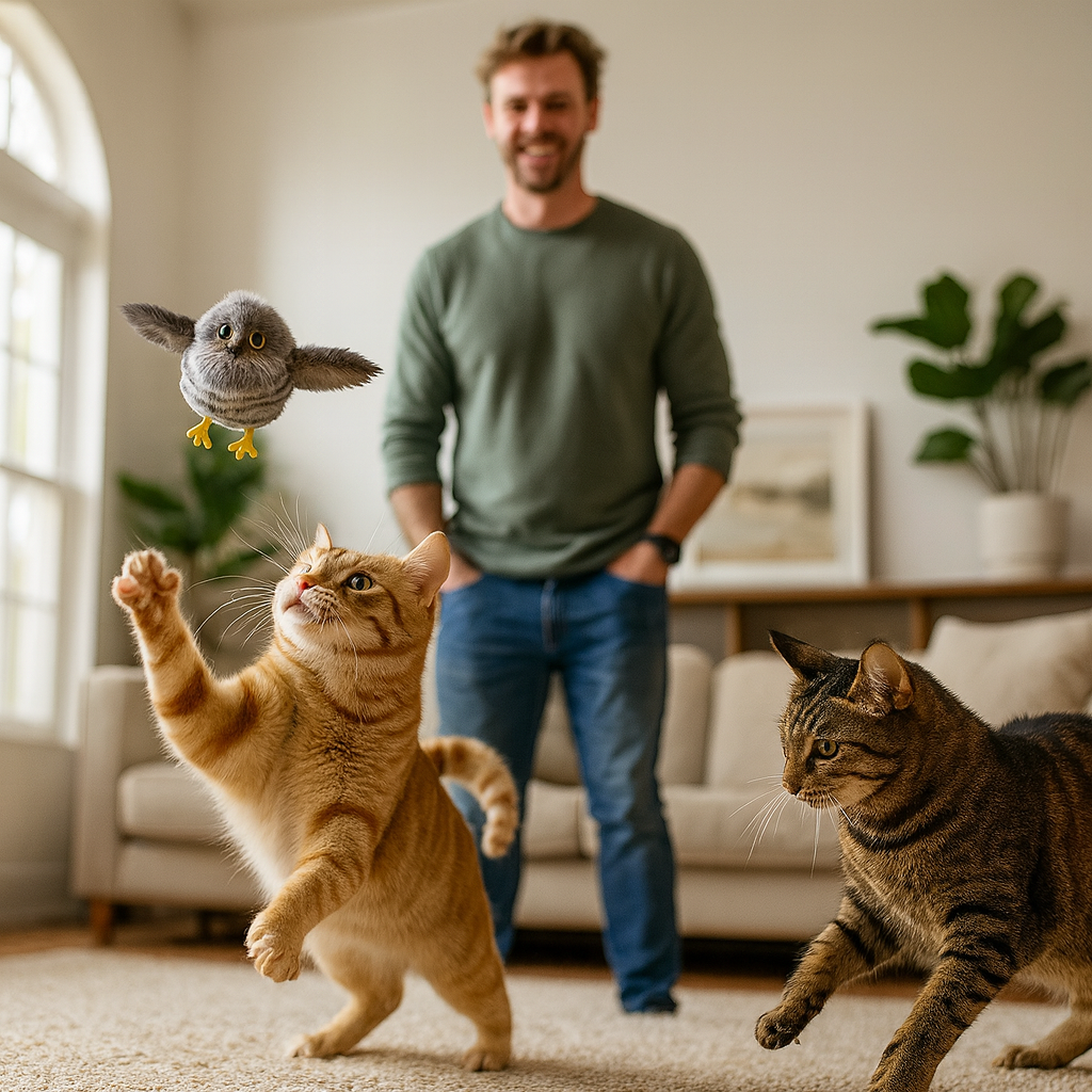 Fluttering and Chirping Bird Cat Toy