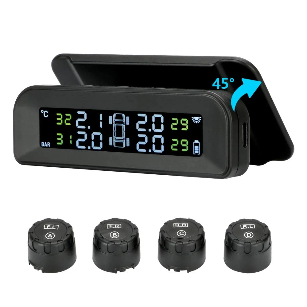Solar Powered Tyre Pressure Monitoring System - Car + 4WD TPMS