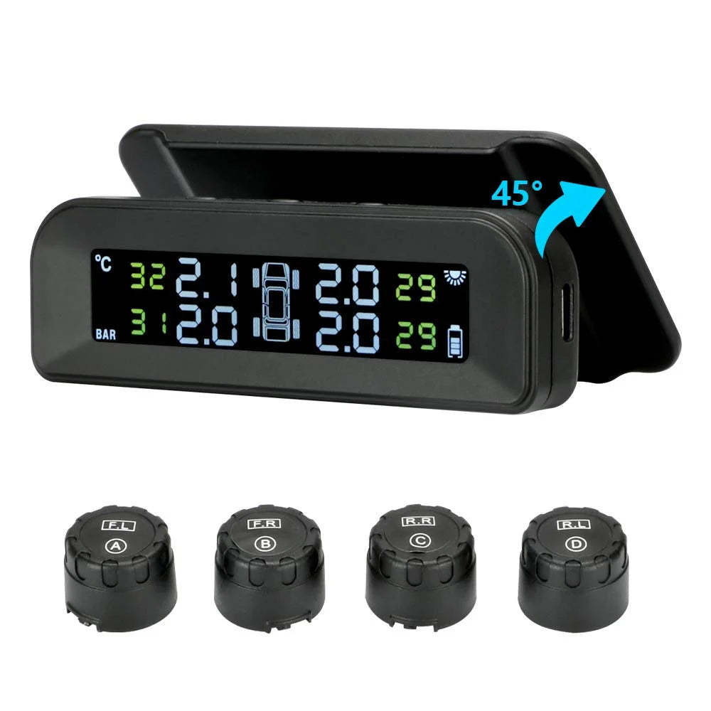 Solar Powered Tyre Pressure Monitoring System - Car + 4WD TPMS