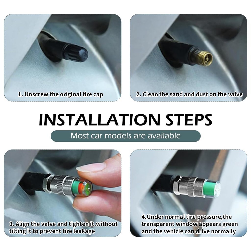 Exclusive Offer💥4PCS Automotive Pressure Monitor Valve Caps