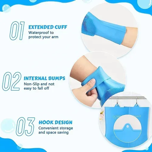 Multifunctional silicone cleaning gloves, suitable for dog and cat bathing, bathroom use, dog hair cleaning gloves