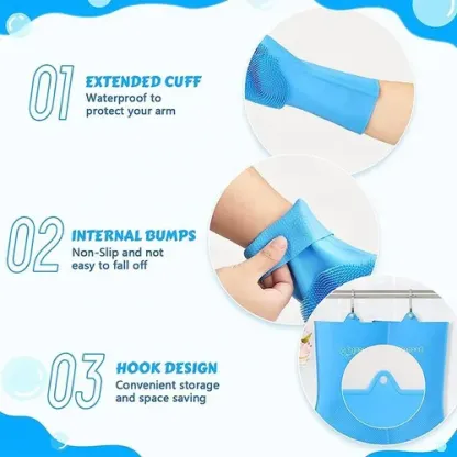 Multifunctional silicone cleaning gloves, suitable for dog and cat bathing, bathroom use, dog hair cleaning gloves
