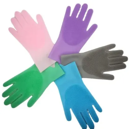 Multifunctional silicone cleaning gloves, suitable for dog and cat bathing, bathroom use, dog hair cleaning gloves