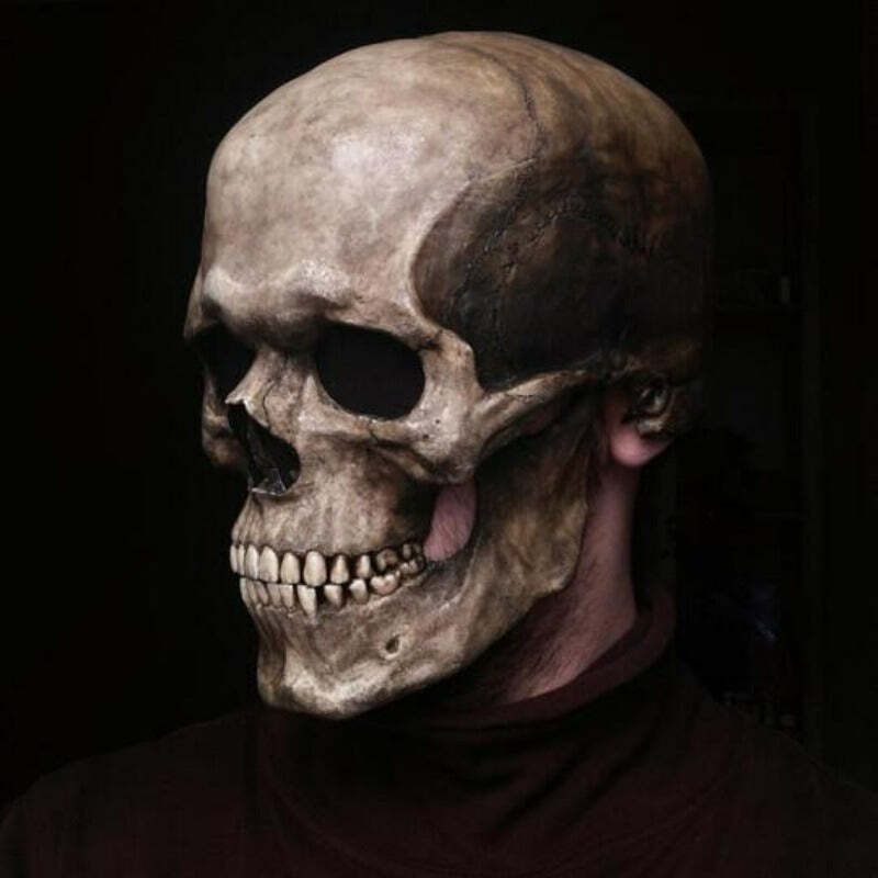 (🔥Early Halloween Promotions)Full Head Skull mask/helmet with Movable Jaw