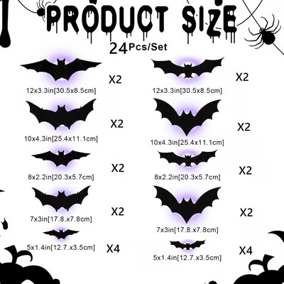 Lighted Halloween Bat Wall Decor