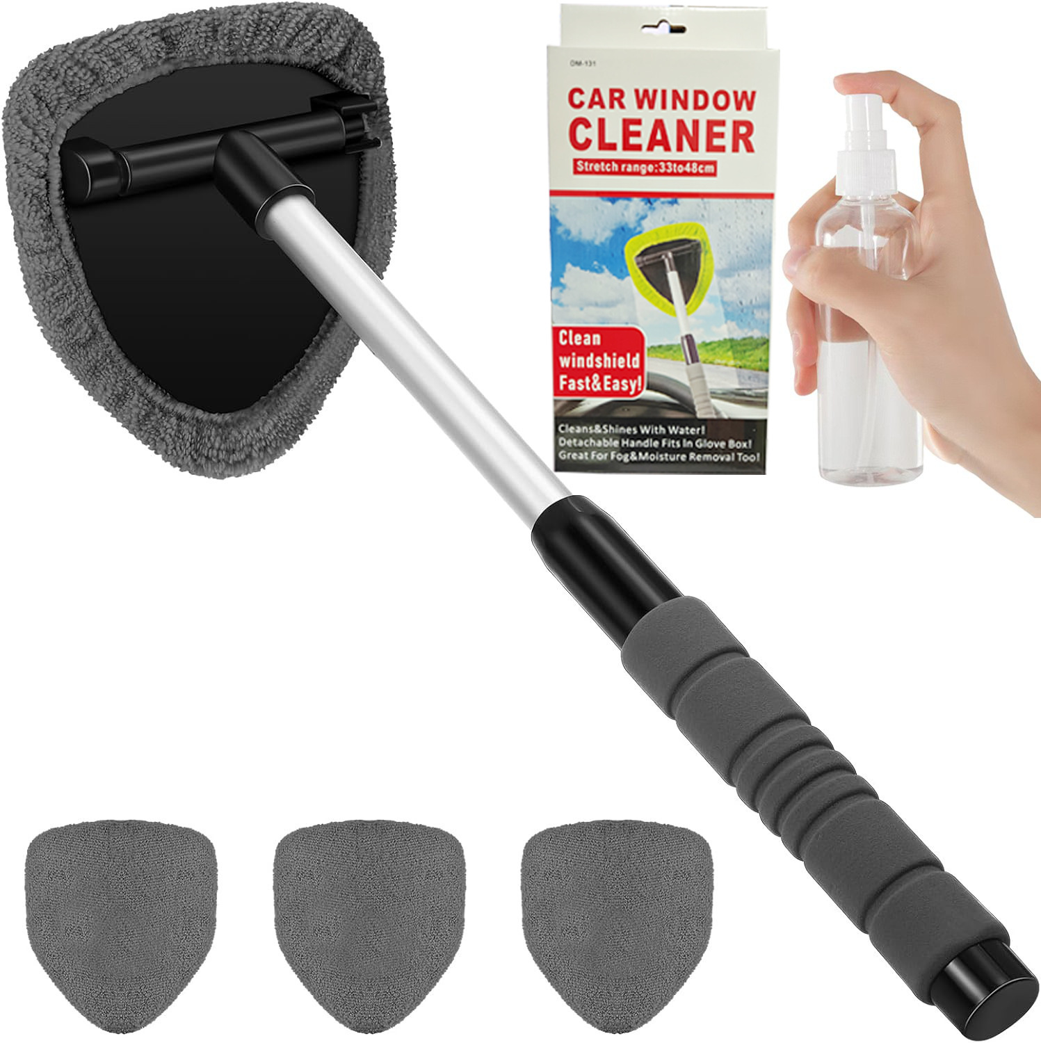 🔥Car Windshield Cleaning Tool with Extendable Handle