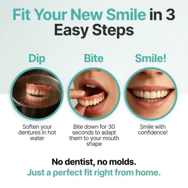 [OFFICIAL STORE]MedazyTM Custom-Fit Full Functional Dentures