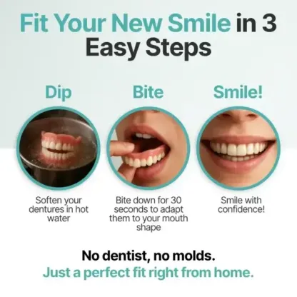 [OFFICIAL STORE]MedazyTM Custom-Fit Full Functional Dentures