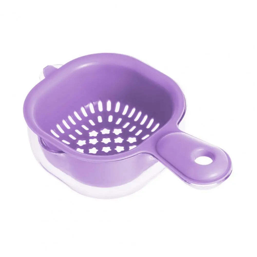 🔥Kitchen Dual-Layer Draining Basket with Handle