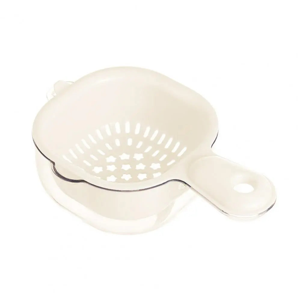 🔥Kitchen Dual-Layer Draining Basket with Handle