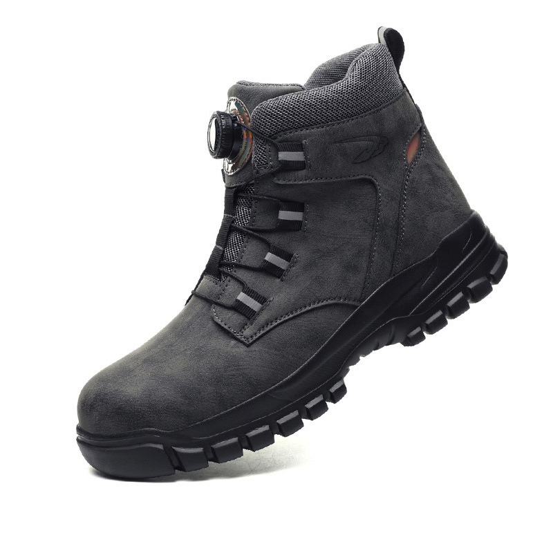 Waterproof Safety Boots Men Indestructible Steel Toe Work Boots Anti-smash Stab-resistant Safety Shoes Biker Botas Para Hombre