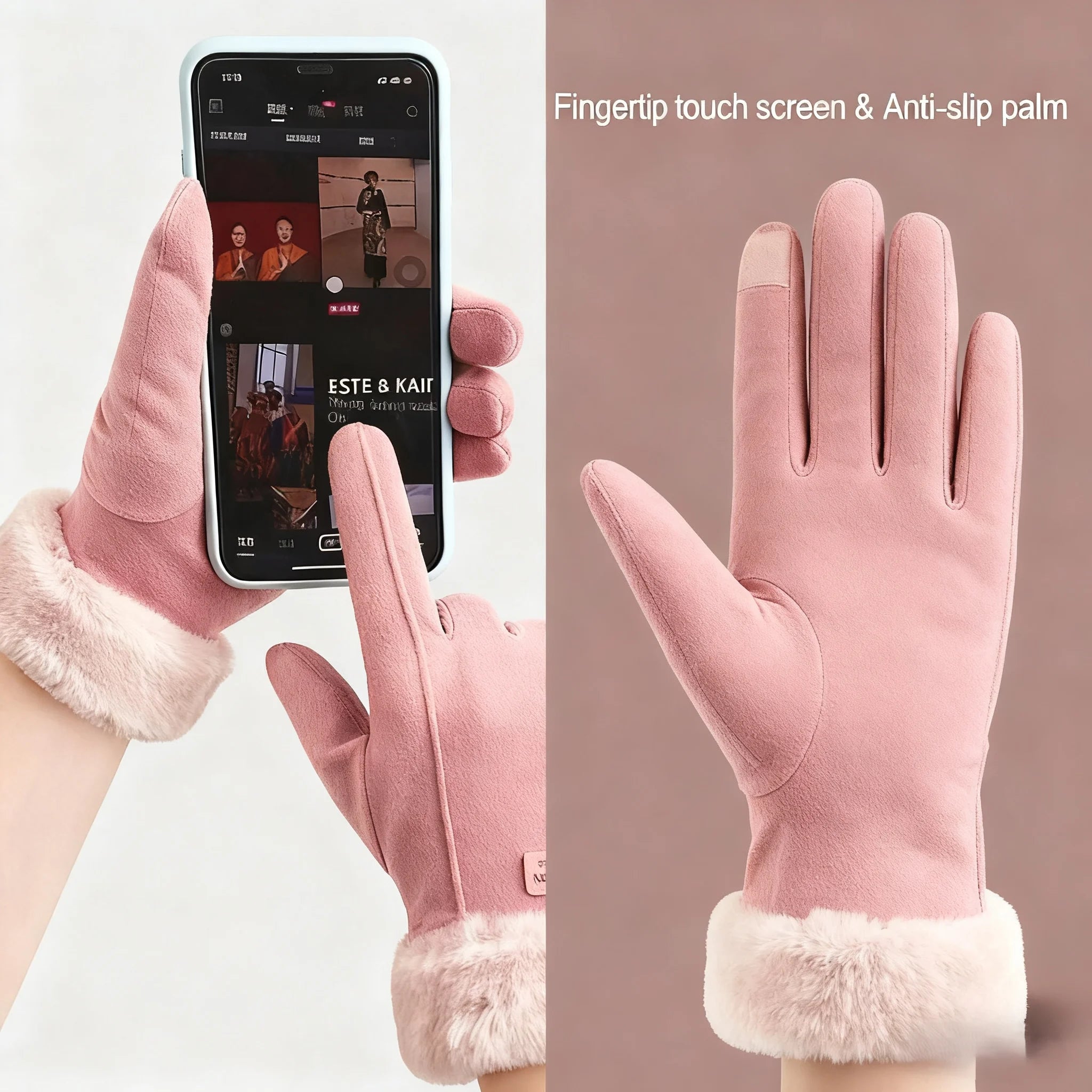 Winter Velvet Touchscreen Gloves