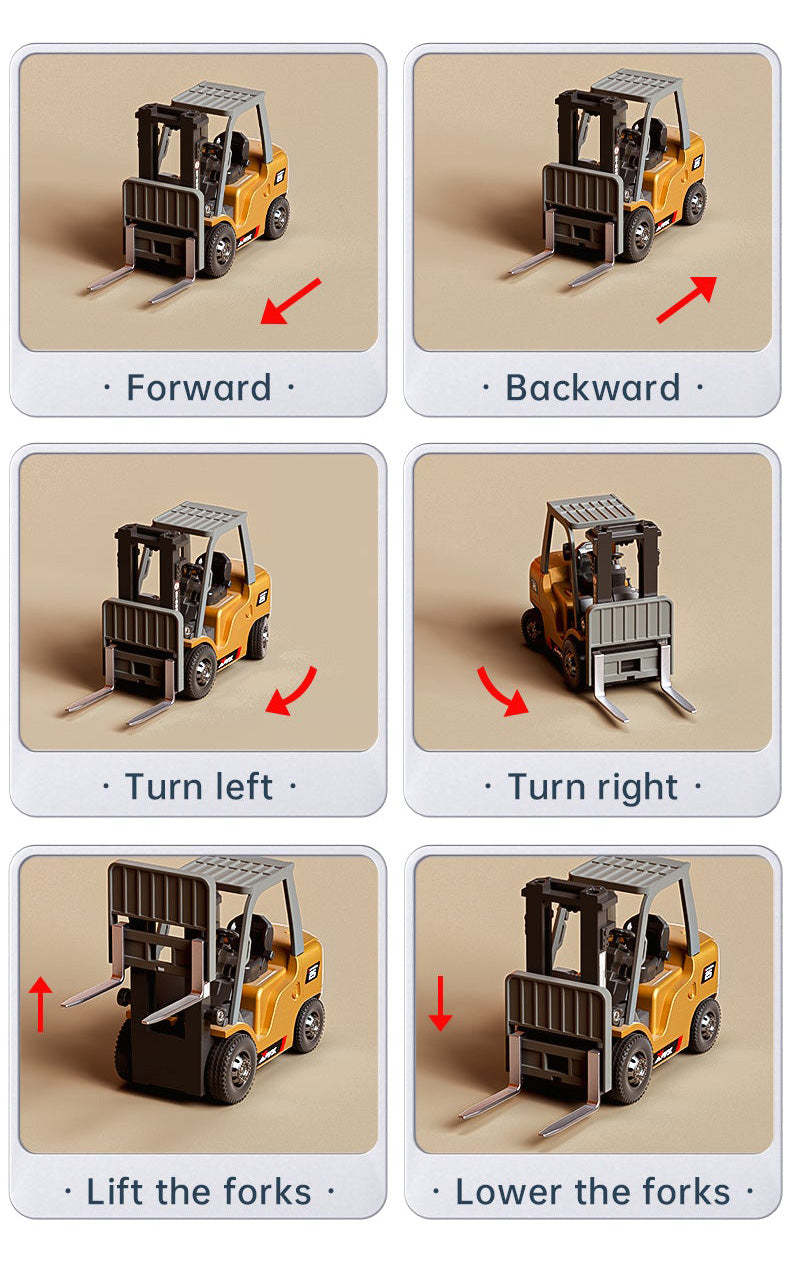 Desktop Fun 🎁 Mini Remote Control Forklift Truck Toy 