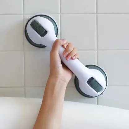 Bath Safety Grab Handle Bar Suction Cup Tub Bathroom Shower Rail