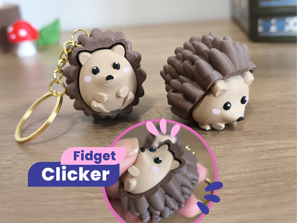 🦔 3D Printed Hedgehog Fidget Poppe