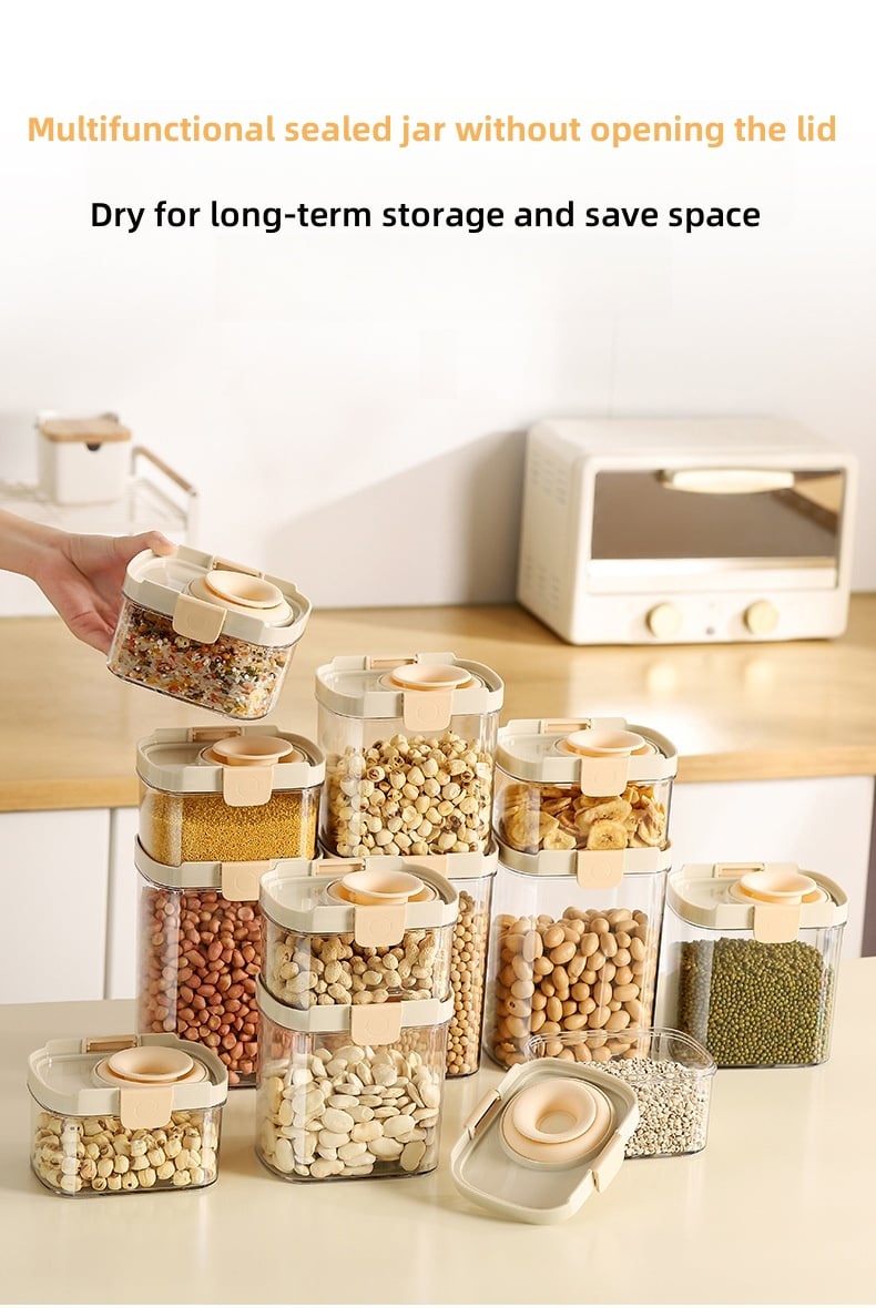 Push-type Sealed Box Storage Jar