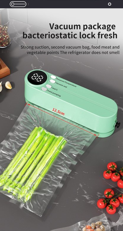 🥗 Keep Your Food Fresh – 49% OFF – ✨Mini Wireless Vacuum Sealer