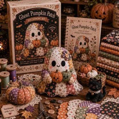 🔥 Little Ghost’s Cozy Halloween DIY Patchwork Kit