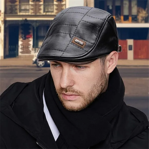 🎩✨ Trendy Leather Beret 🖤｜Classic Vintage Style, Fashion & Warm ❄️🔥
