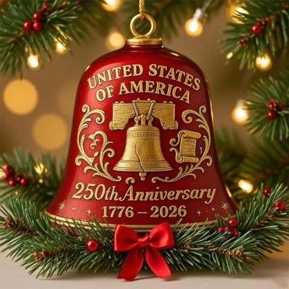 🌟Proudly made in Texas, USA🔔United States 250th Anniversary Bell Ornament