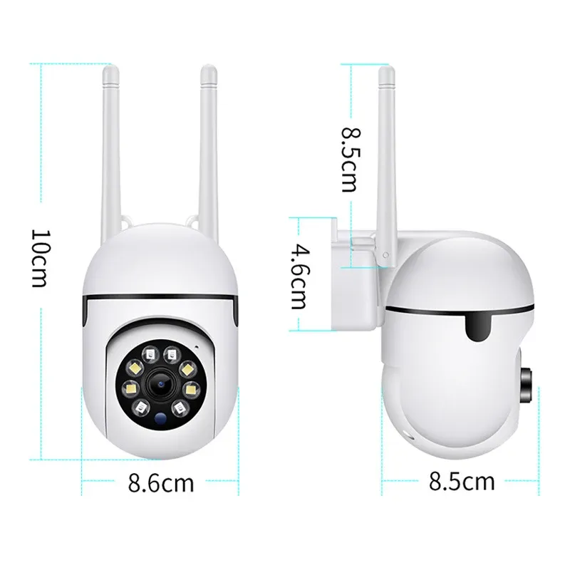 8MP Wifi IP Wireless Security Surveillance PTZ Camera 4X Zoom Cameras Tracking Two-way Audio HD Night Color Cam