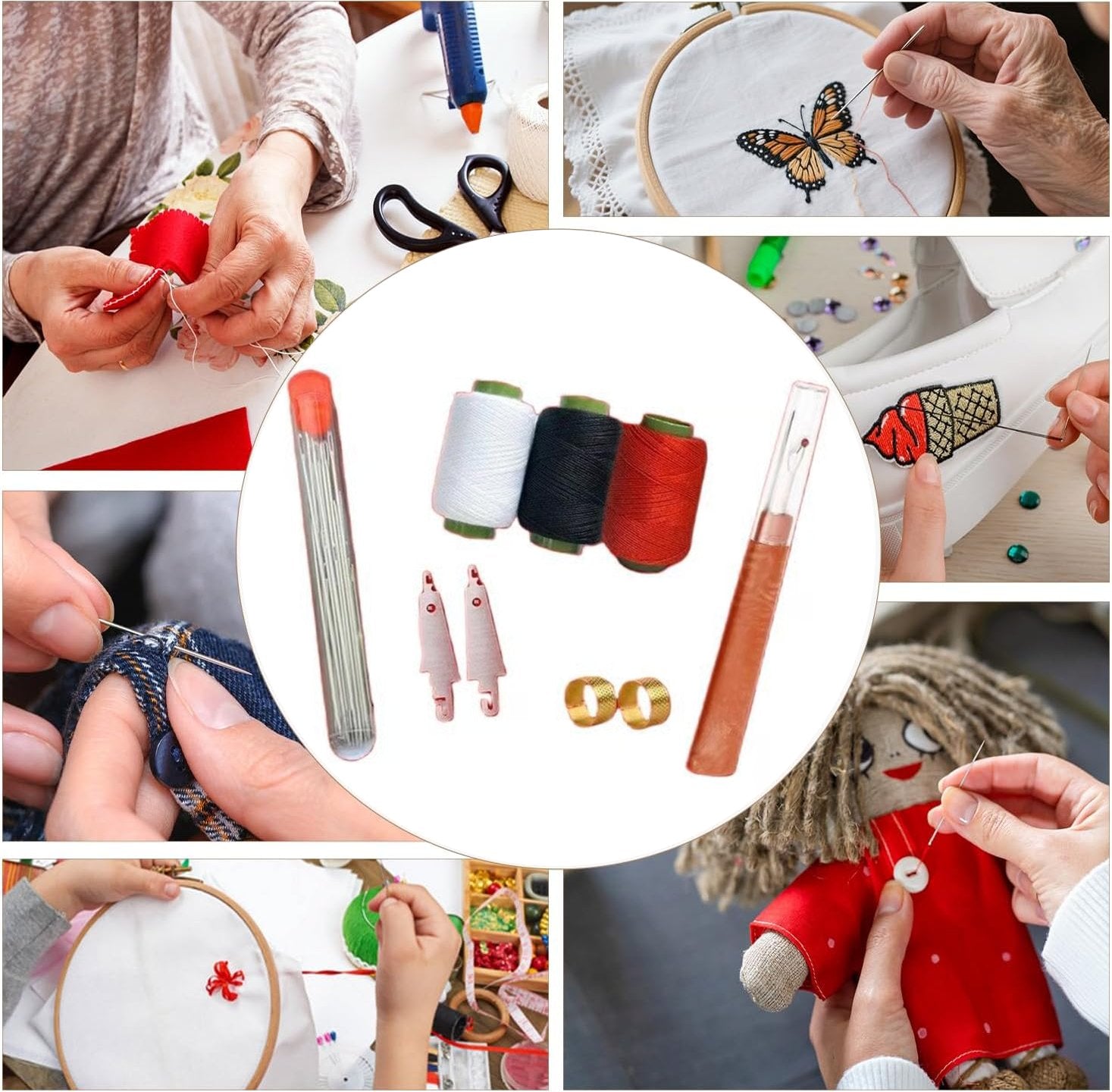 🏆Flash Sale⚡ 50K+ SOLD! Almost Gone-💥34 PCS Big Eye Steel Needles Set